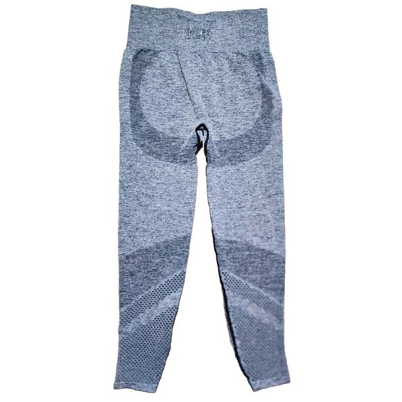 Victoria's Secret PINK ACTIVE Seamless Leggings Black/Gray Heathered Medium - Picture 1 of 6